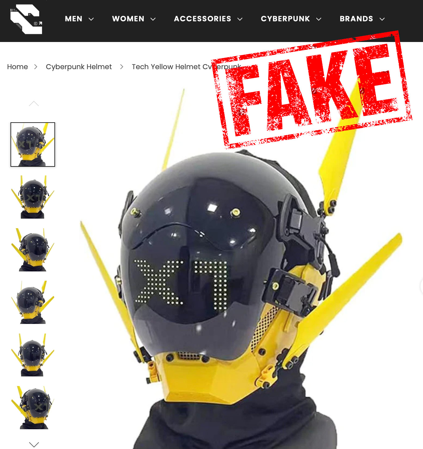 Cyber-Techwear Fake Cyberpunk Mask