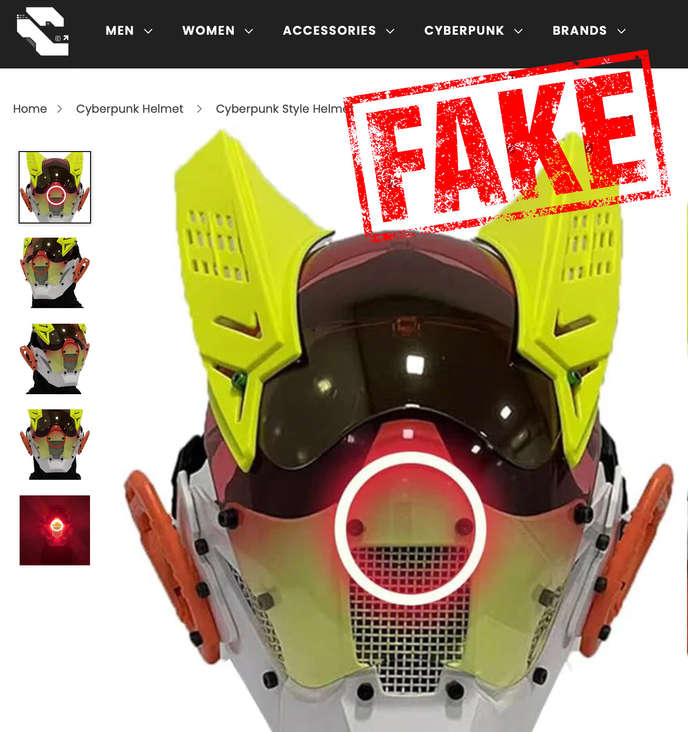Cyber-Techwear Fake Cyberpunk Mask