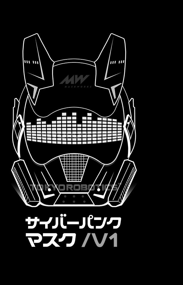 CyberPunk Mask V1 Pixel Display